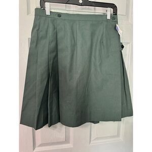 Royal Park Uniforms Green Pleated Skirt‎ 35% Cotton 12H Made In USA